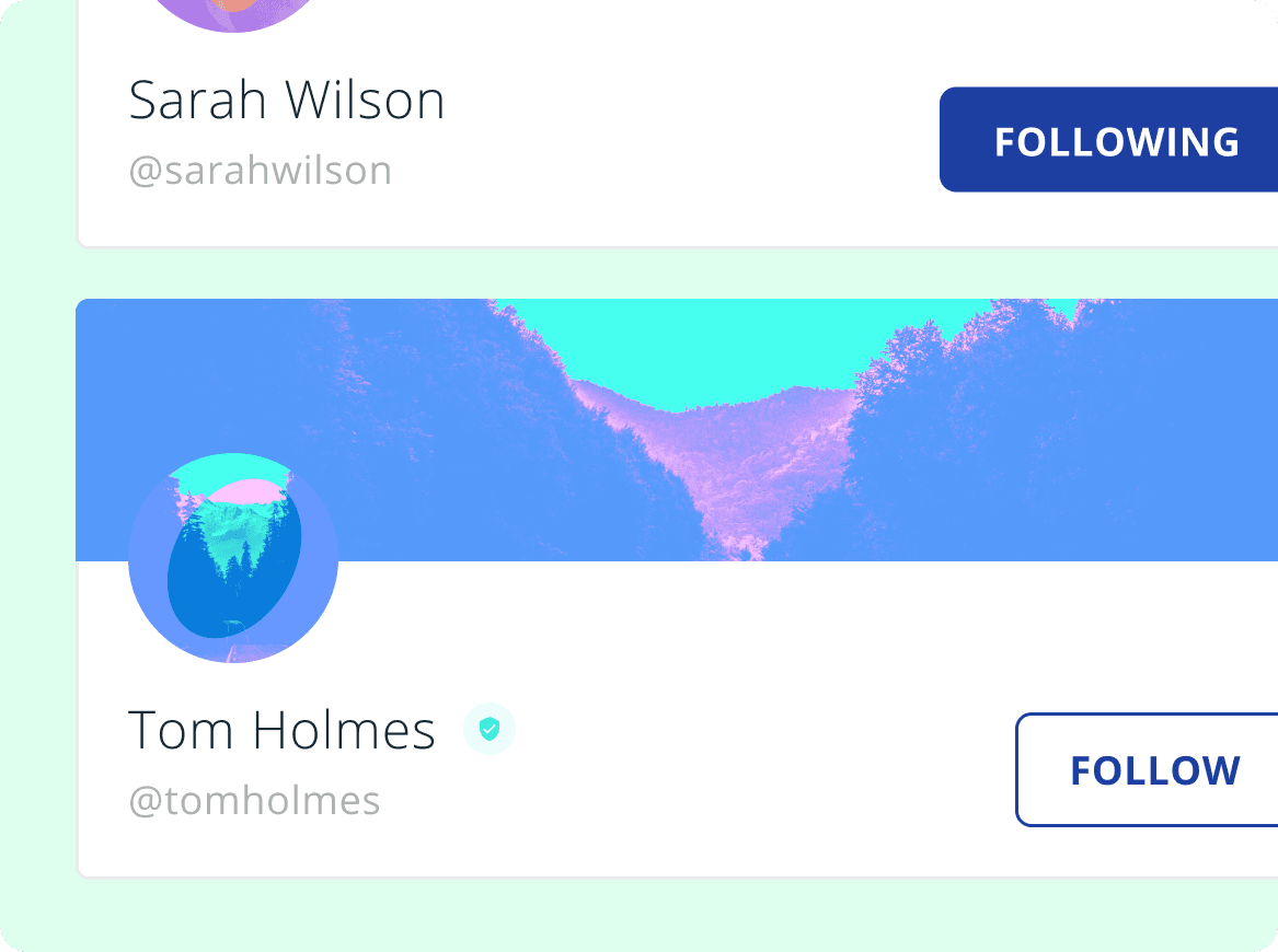 New users that join the platform are suggested to follow you
